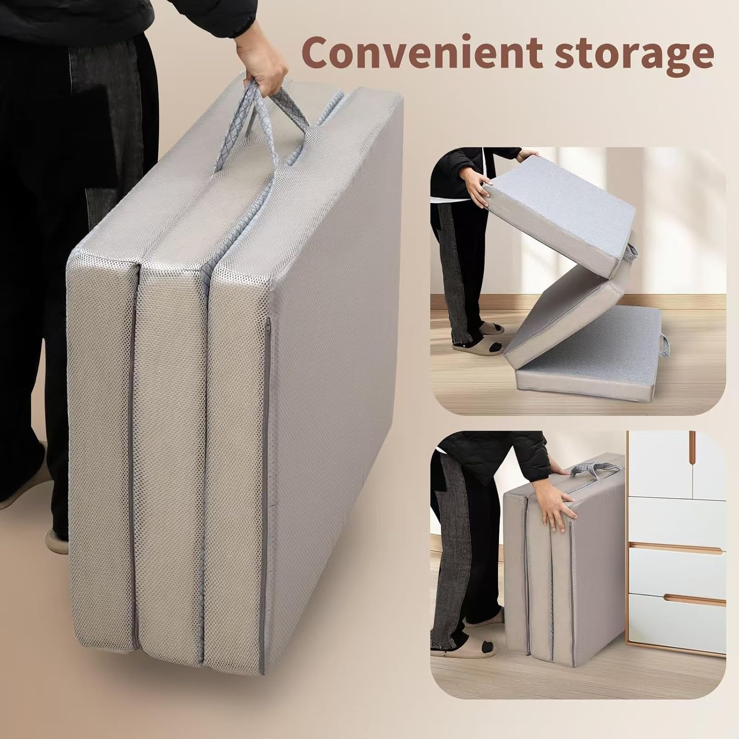 Detalle 2 de Gwydre tri-fold memory foam mattress 10cm