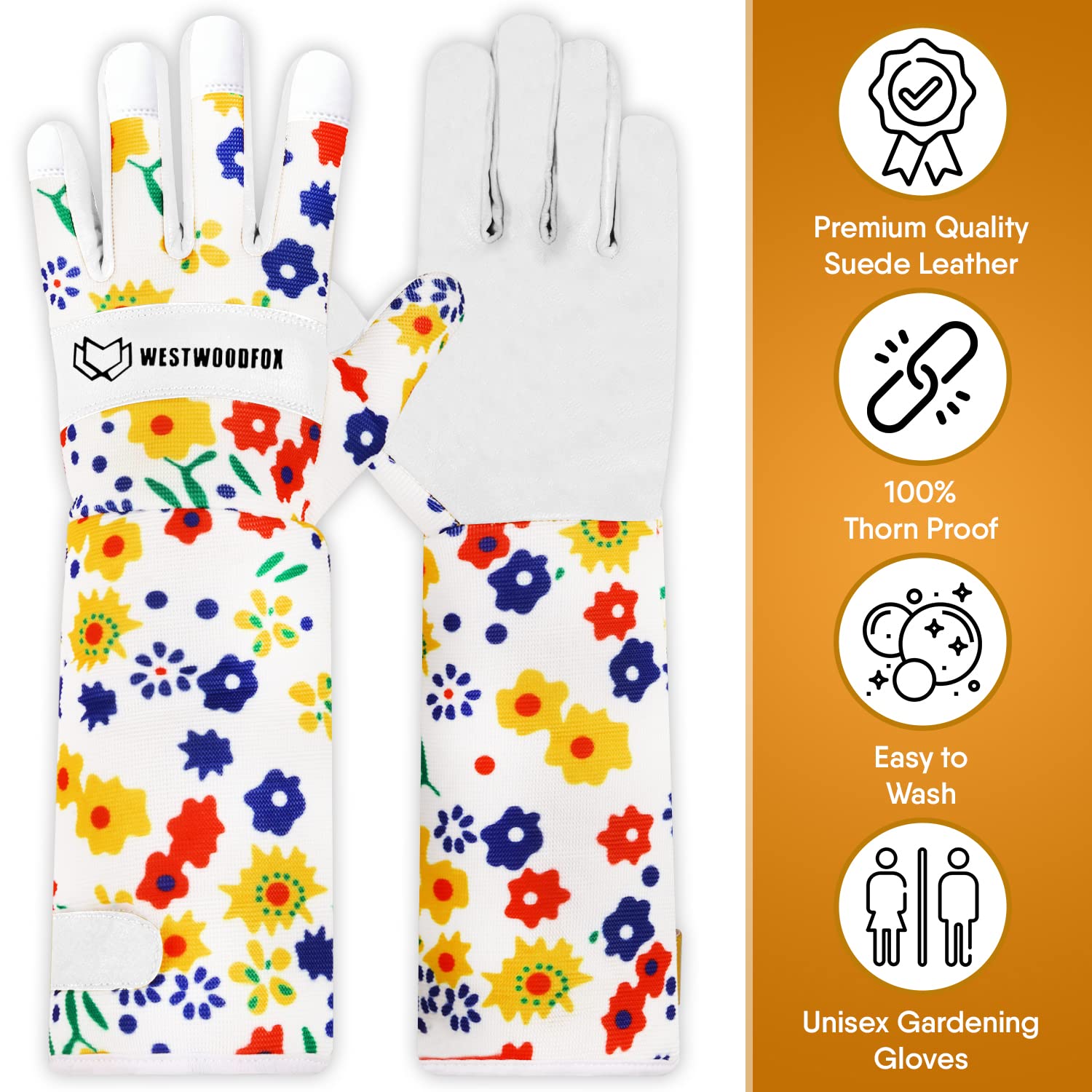Thumbnail 4 de WESTWOOD FOX Leather Gardening Gloves Long Forearm