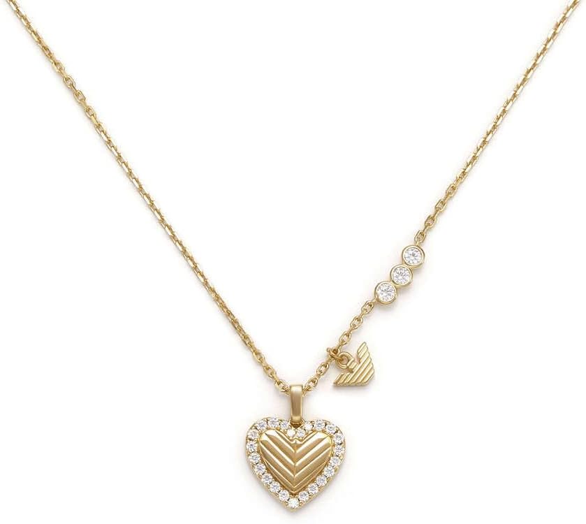 Thumbnail 2 de Collier Emporio Armani femme en argent sterling doré, fermeture à homard