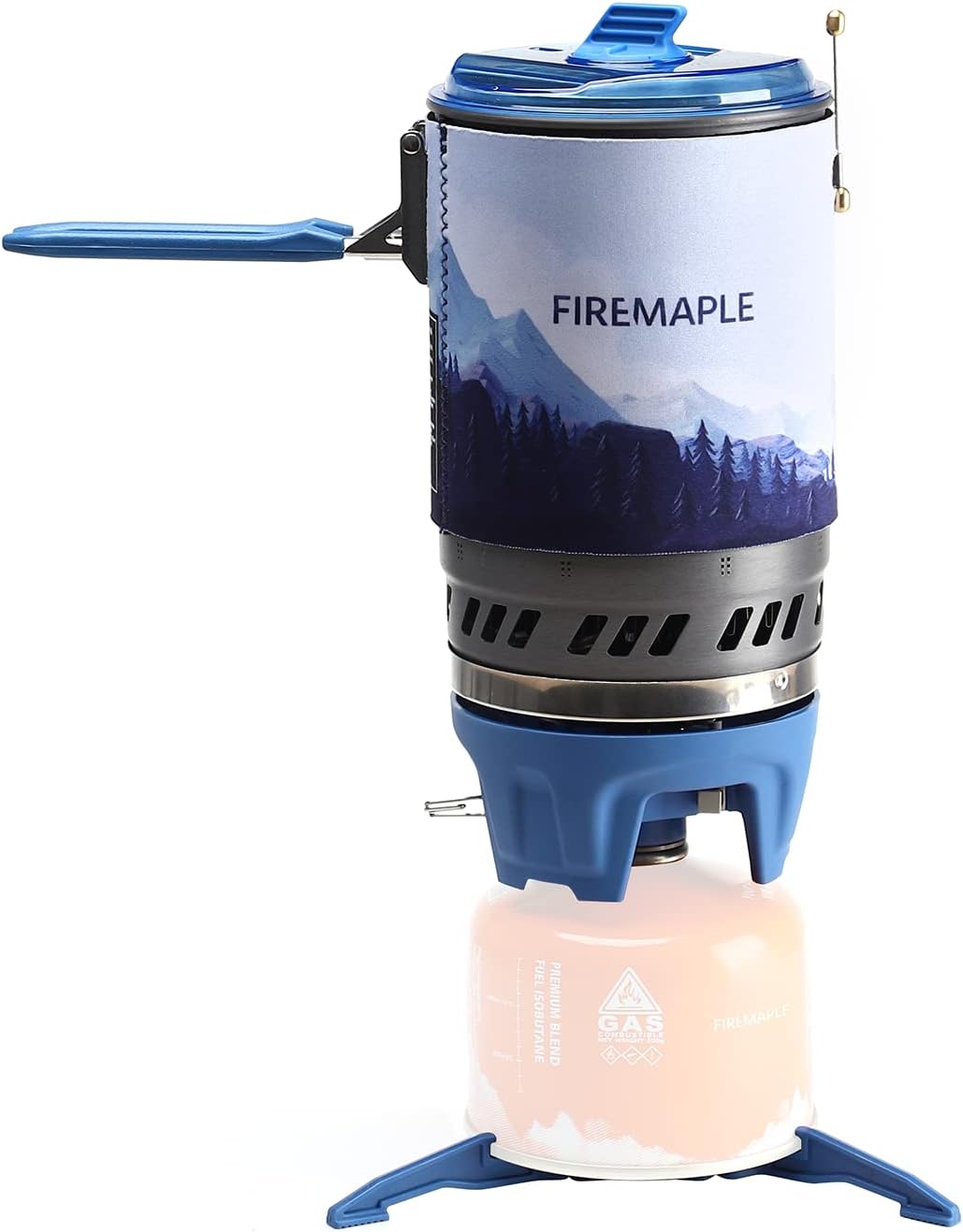 Detalle de Fire-Maple Polaris : Régulateur de Pression et Système de Cuisine de Randonnée Compact pour Réchaud à Gaz