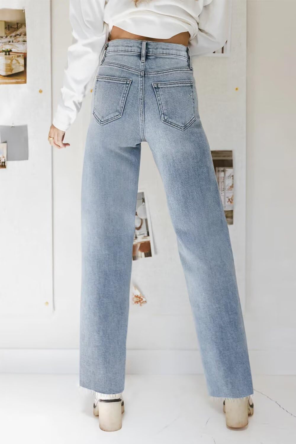 Thumbnail 3 de KDF Straight Leg High Waisted Jeans