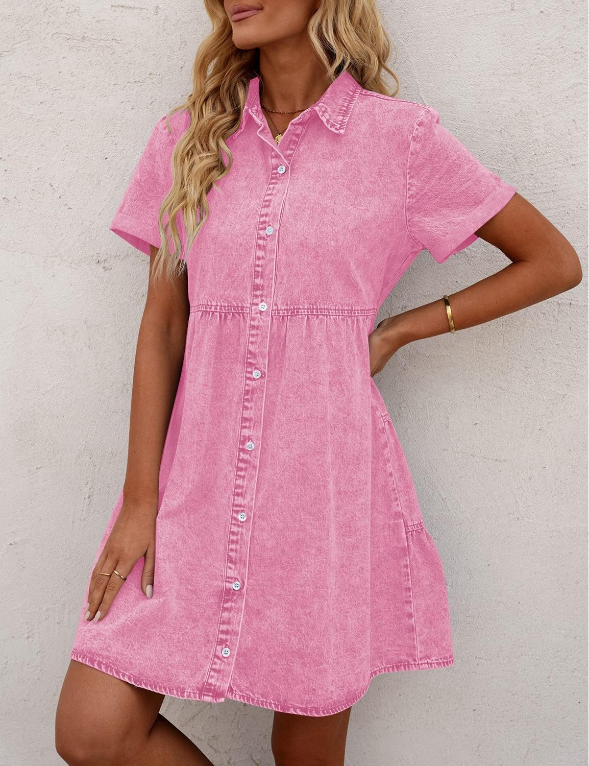 Detalle de GRAPENT Denim Dress for Women 85% cotton