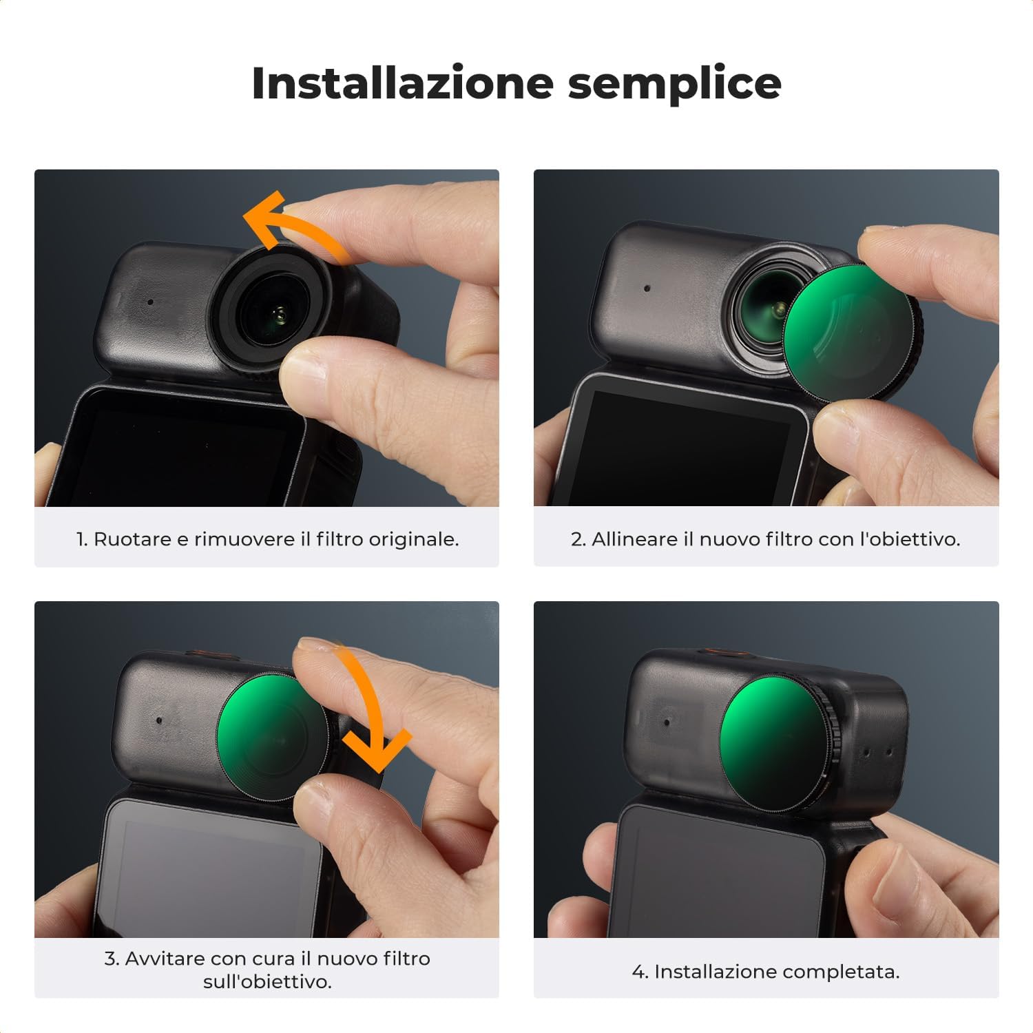 Thumbnail 6 de Filtro CPL K&F CONCEPT compatibile con DJI Osmo Nano – Polarizzatore circolare in vetro AGC