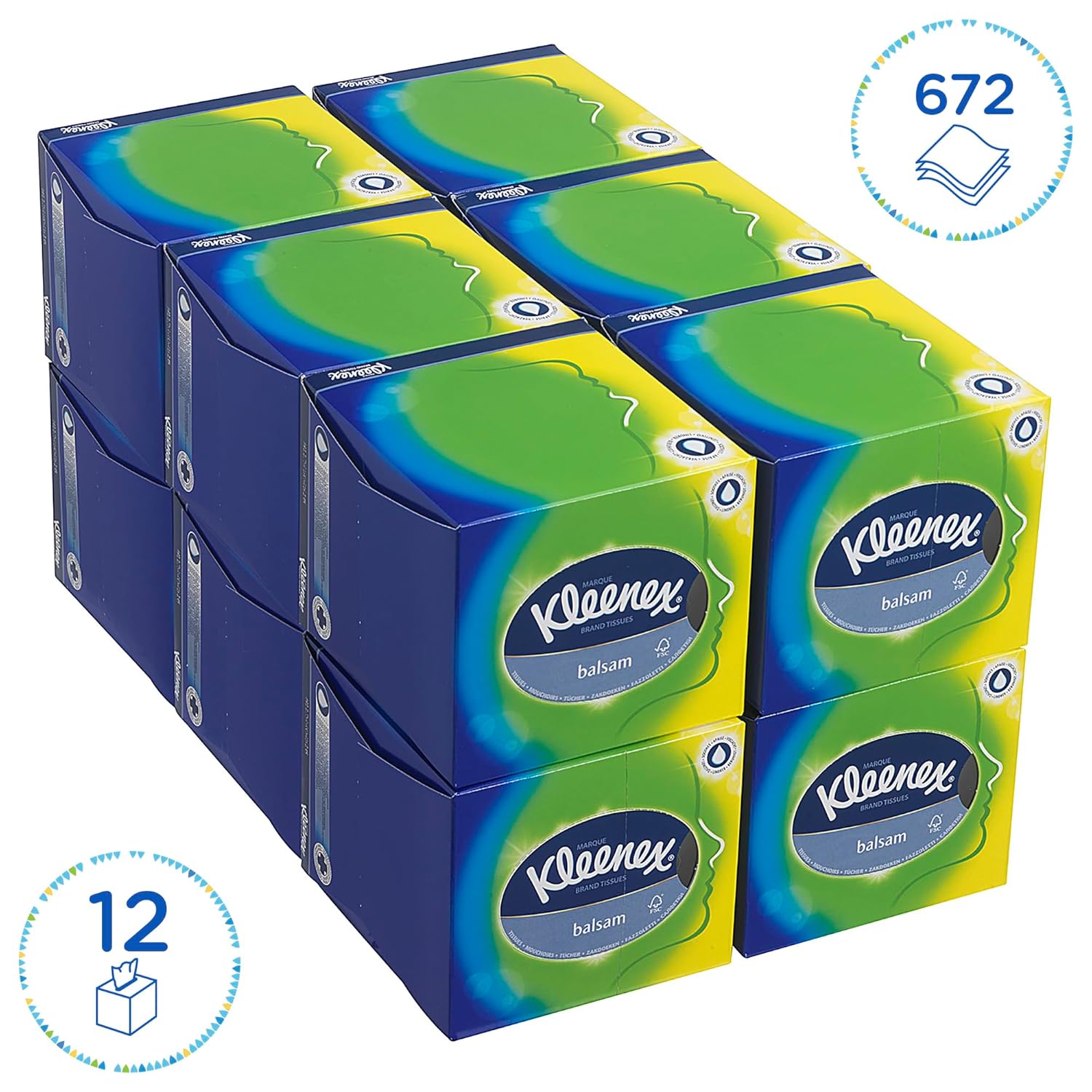 Detalle 2 de Kleenex Mouchoirs Boîte Cubique 672 🧻