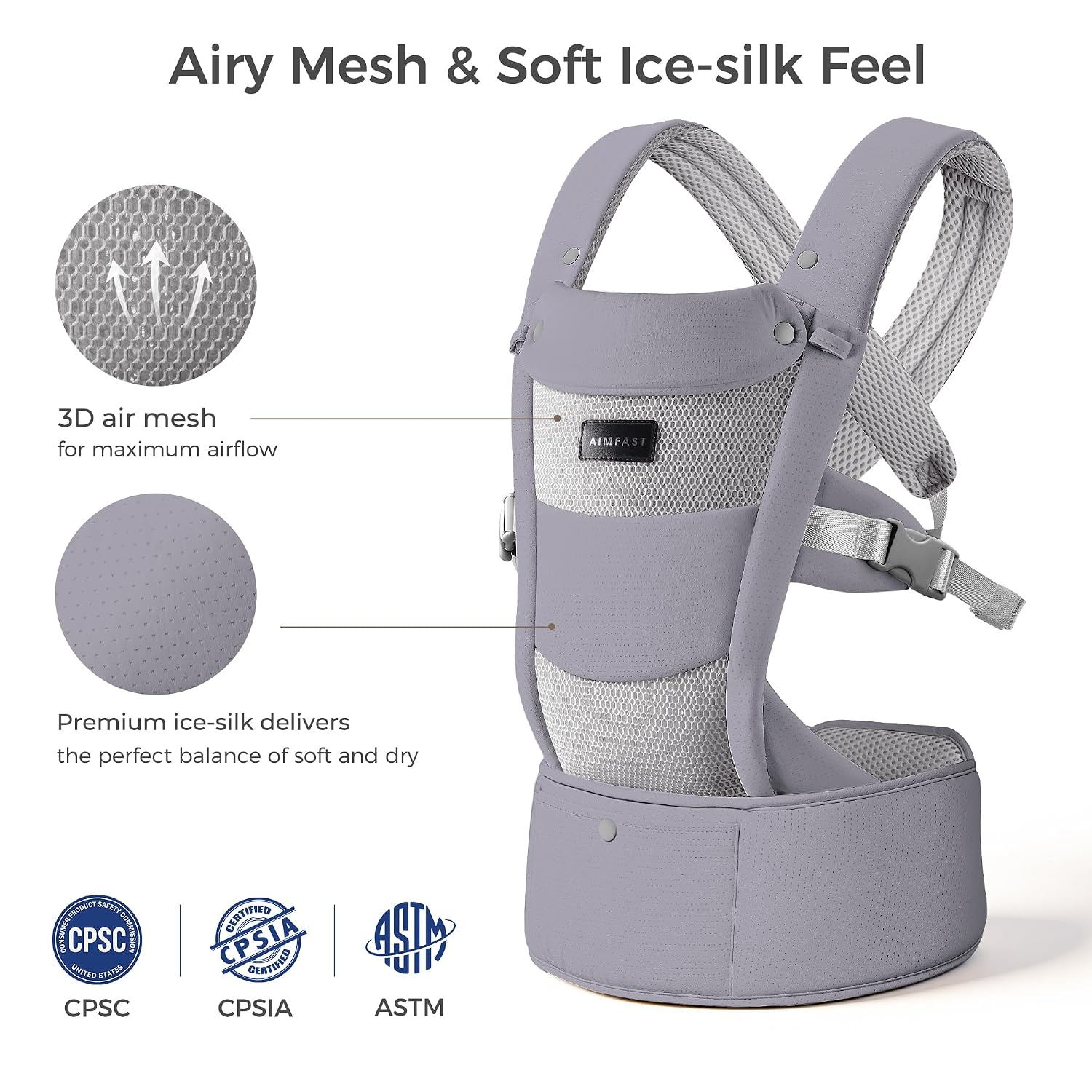 Detalle de Aimfast Baby Carrier 3D Air Mesh