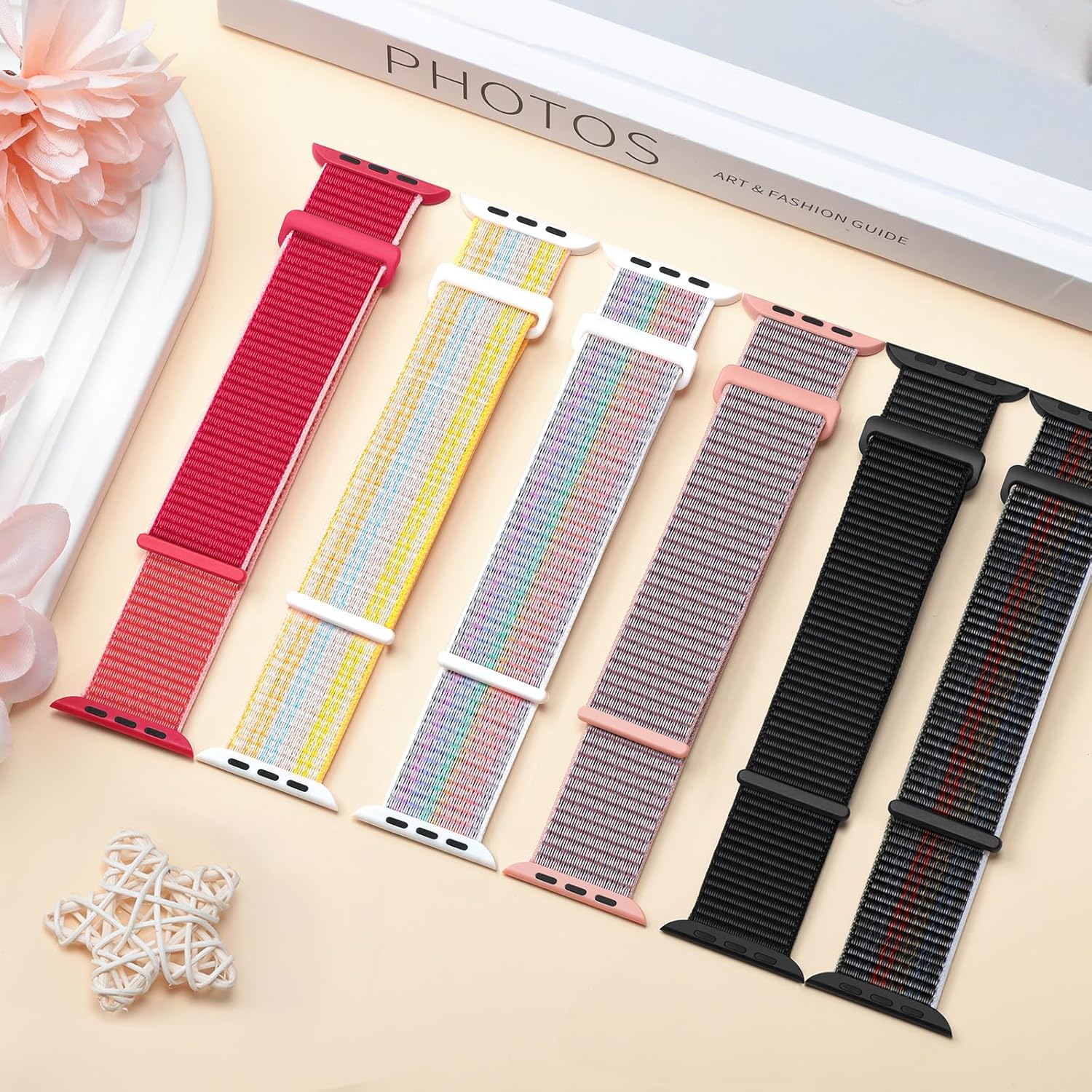 Thumbnail 1 de Bracelet nylon Yoohoo pour Apple Watch (compat. 38/40/41/42/44/45/46/49 mm) – Noir