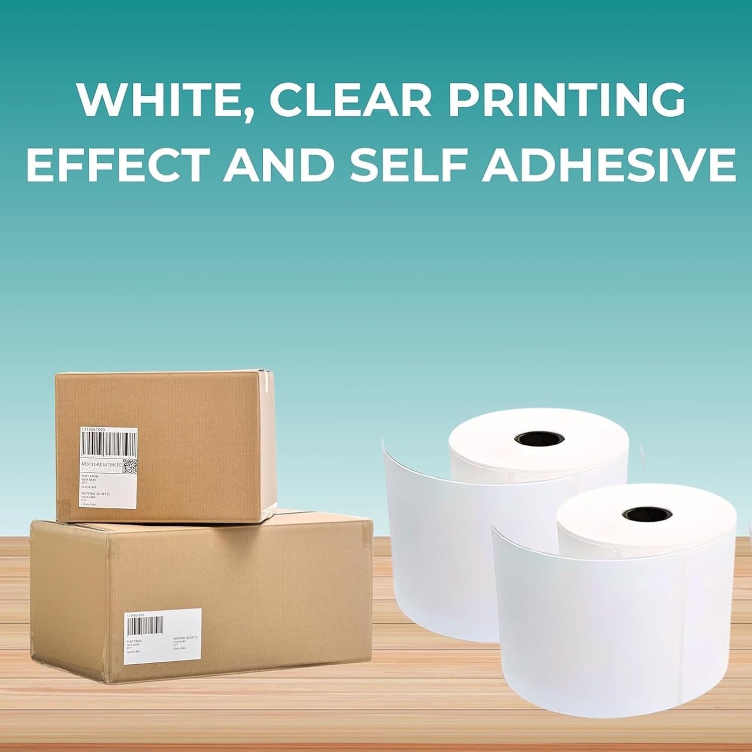 Detalle 2 de Double Dragon 100 x 150 mm Premium Coated Direct Thermal Labels for Zebra & MUNBYN (10 rolls, 5000 labels)