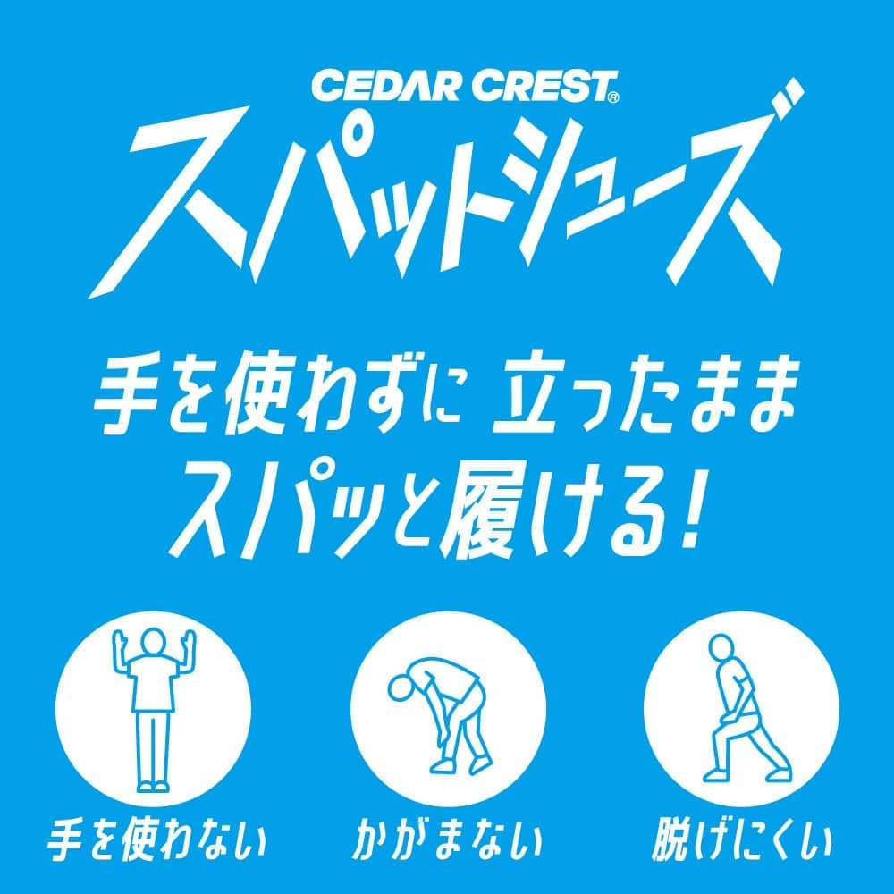 Detalle de CEDAR CREST CC-81175 メンズスニーカー 手を使わず履ける軽量メッシュ・2E相当
