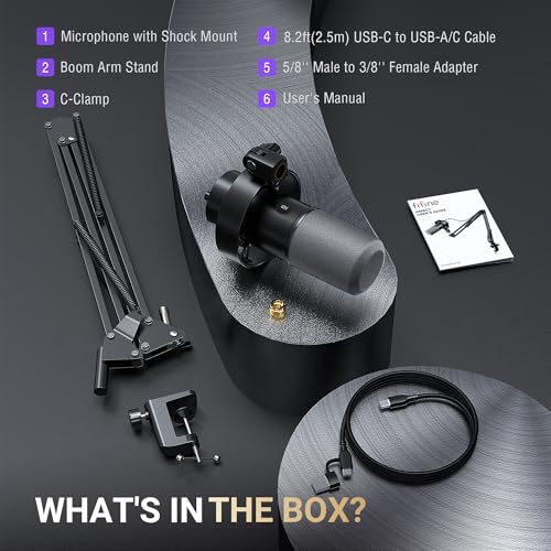 Thumbnail 9 de FIFINE AmpliTank K688CT Podcast Microphone Kit (USB/XLR) with Boom Arm