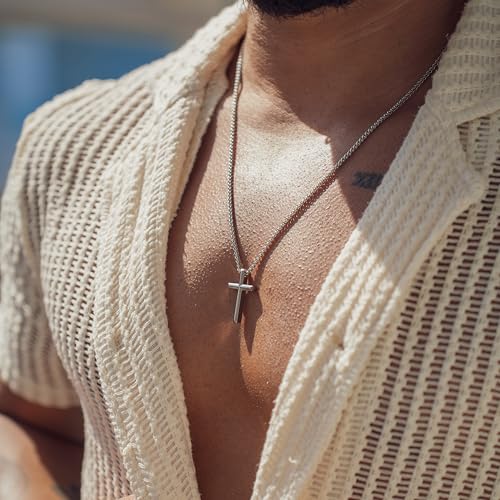Thumbnail 3 de SERASAR Halskette Kreuz Herren – 50 cm aus 316L Chirurgenstahl, Geschenkidee
