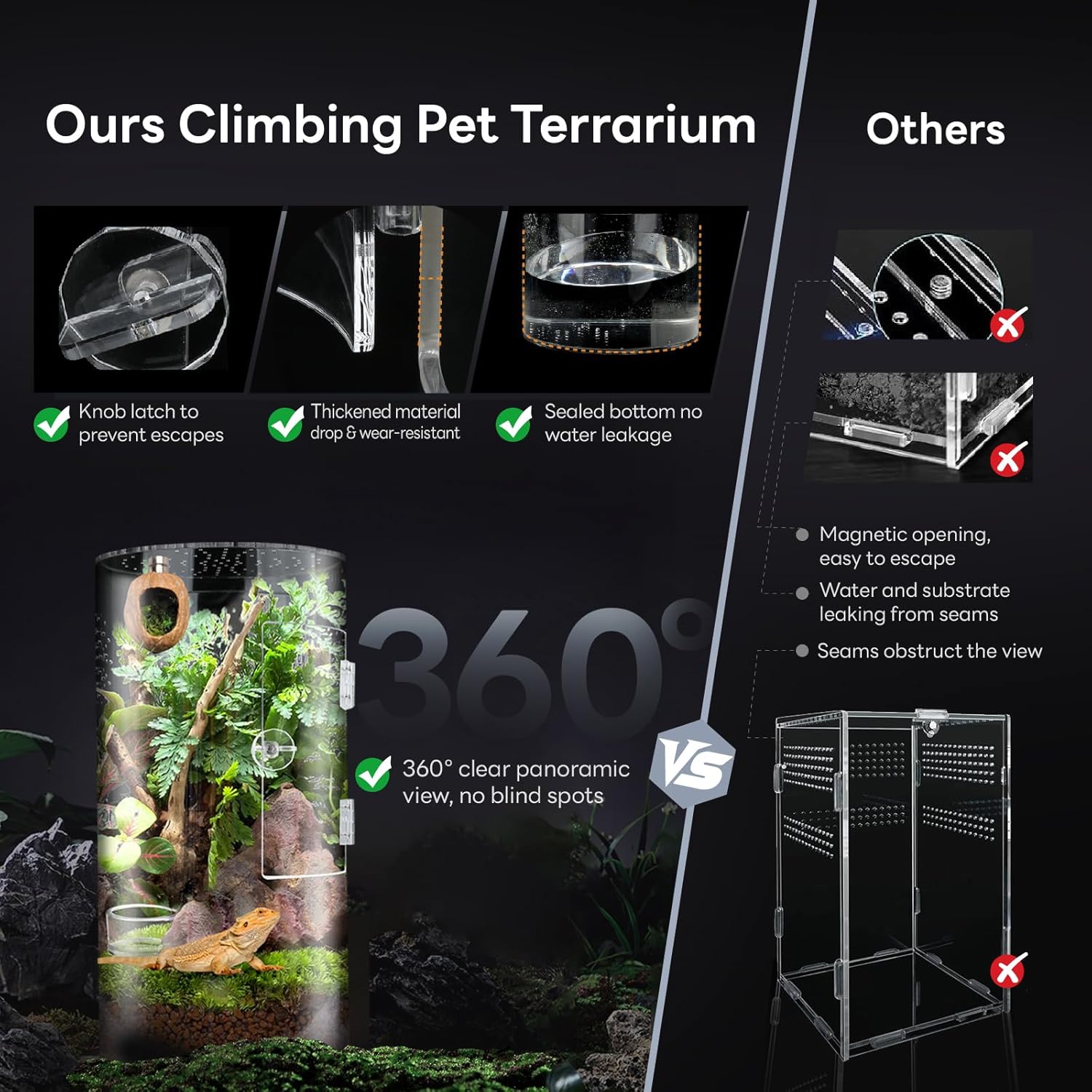 Thumbnail 5 de Zylindrisches Acryl-Terrarium 29 cm Panorama