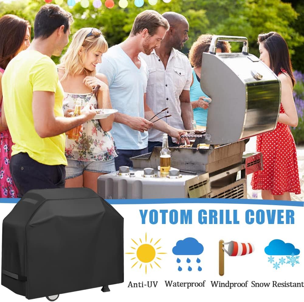 Thumbnail 5 de 58 Inch Waterproof Grill Cover for BBQs: Rip-Proof, UV-Resistant Protection