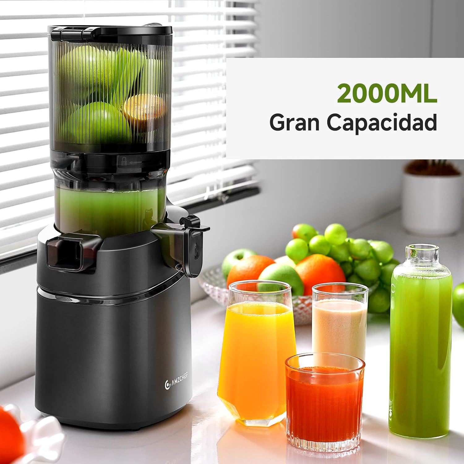 Detalle de AMZCHEF SJ-036 Extractor 250W 1,8 L