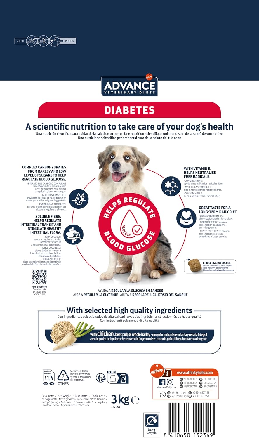 Detalle 2 de Advance Veterinary Diets Diabetes Colitis 12 kg
