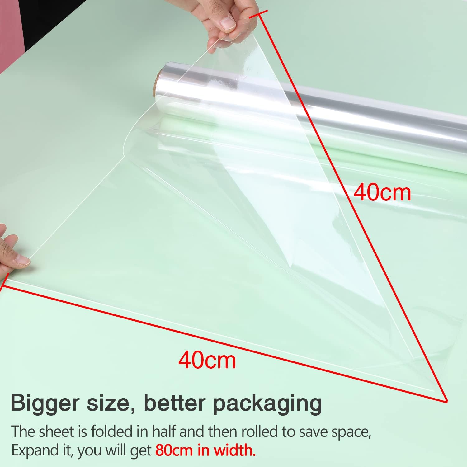 Thumbnail 2 de Nabance Clear Cellophane Wrap for Hampers (80cm x 30m, folded in half)