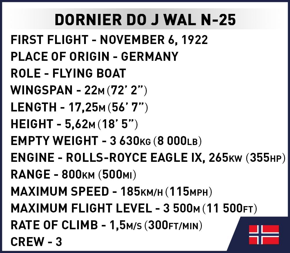 Thumbnail 5 de COBI Dornier Do J Wal Amundsen N-25, Rot – Bausteine made in EU