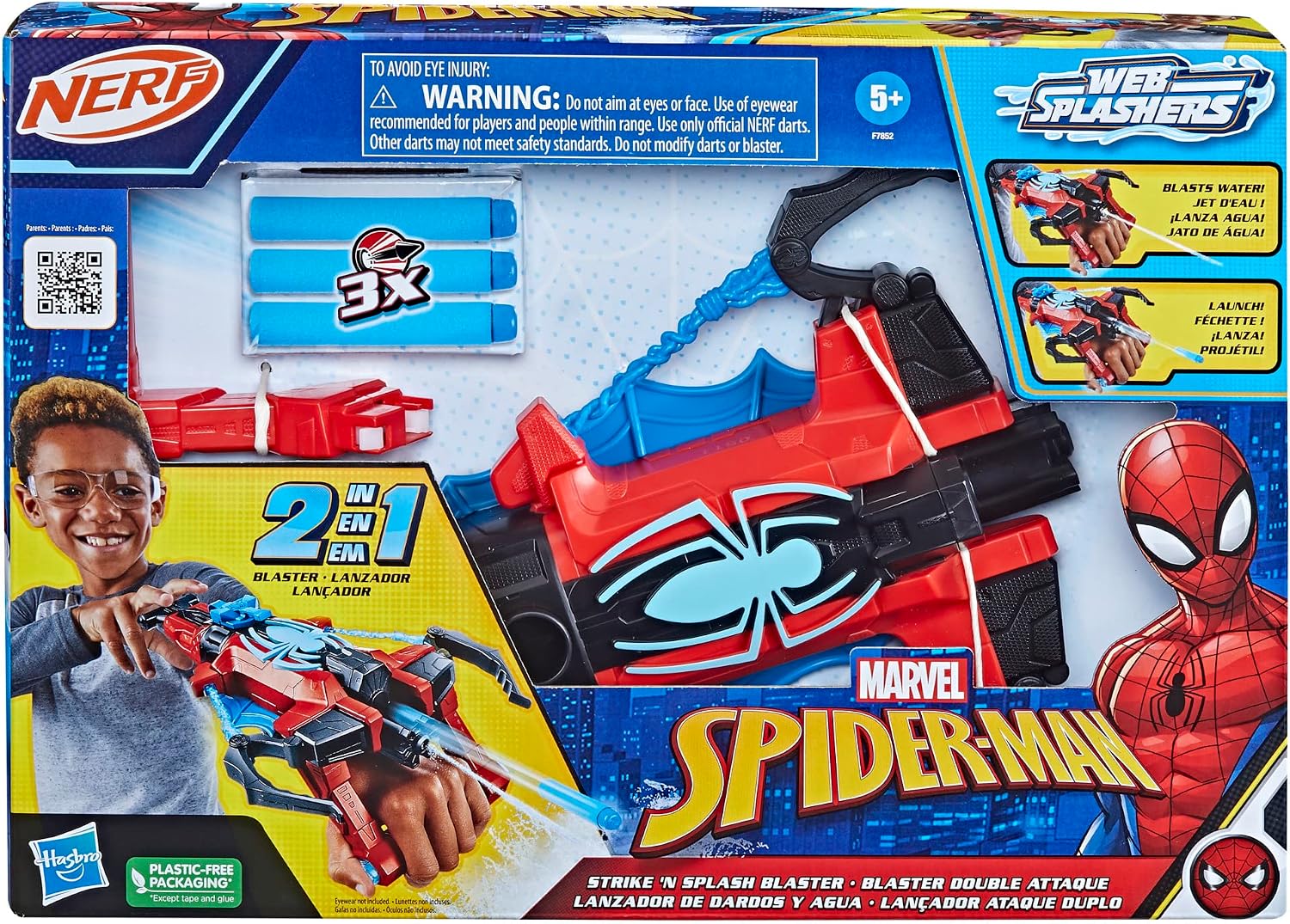 Detalle 2 de Marvel Spider-Man Spider Strike N Splash Blaster water blaster 🔫