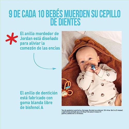 Thumbnail 2 de Jordan Step 1: Cepillo de dientes para bebé 0–2 años (pack 4, azul/verde)