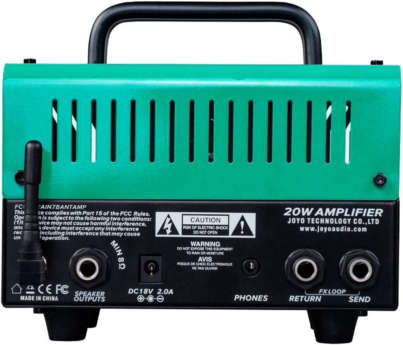 Detalle de JOYO Manufacturer-JOYO-BTP-ATOMIC Mini Guitar Amp Head, 20W Hybrid Tube, Bluetooth