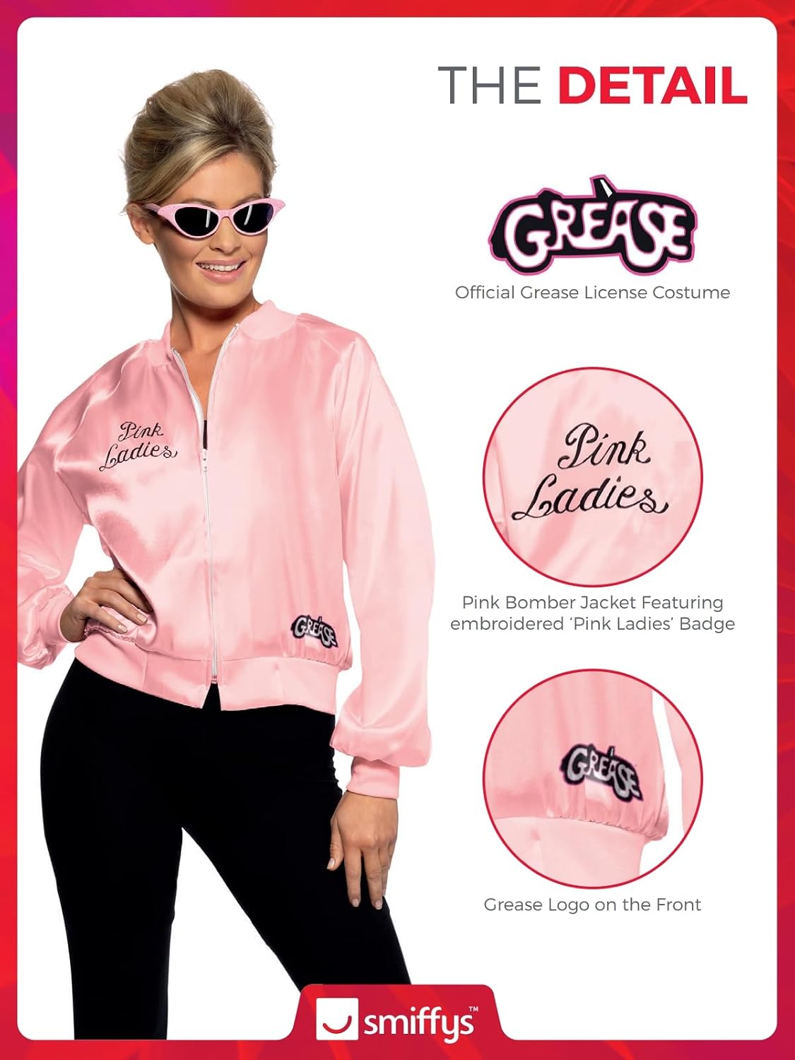 Thumbnail 4 de Smiffys Grease Pink Ladies Jacket Dress 🎭