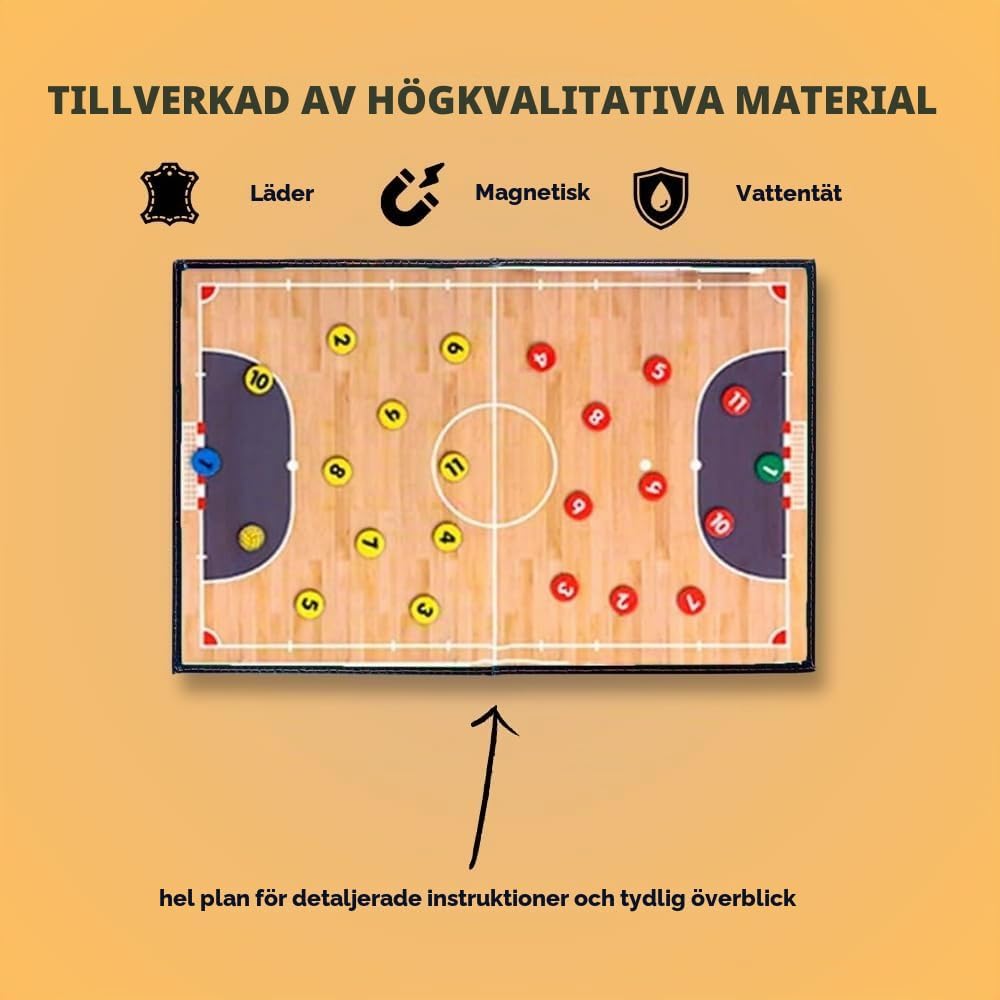 Thumbnail 4 de CREADY fotbollstränartavla med 24 magnetiska markörer och whiteboardyta