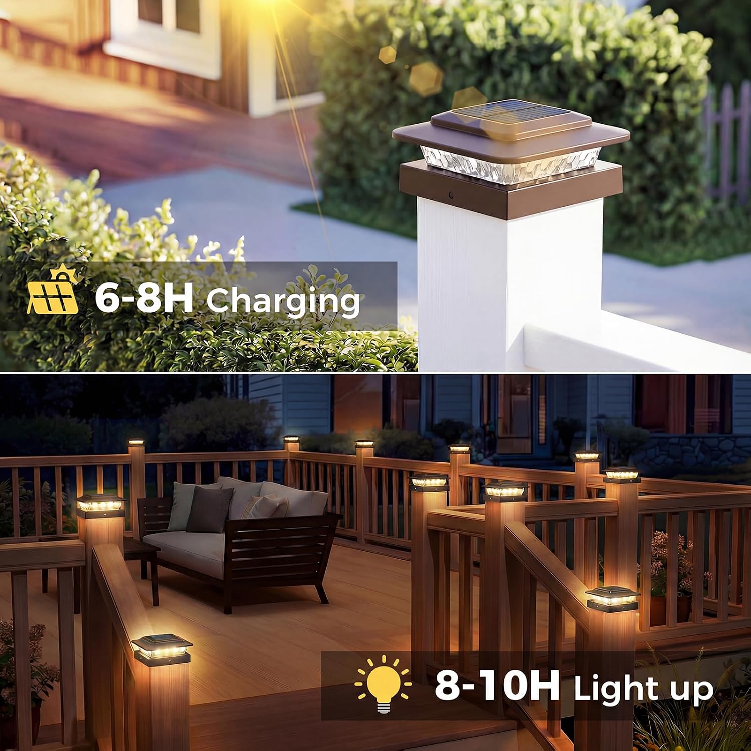 Detalle de Kolpop Solar Post Cap Lights 12-Pack