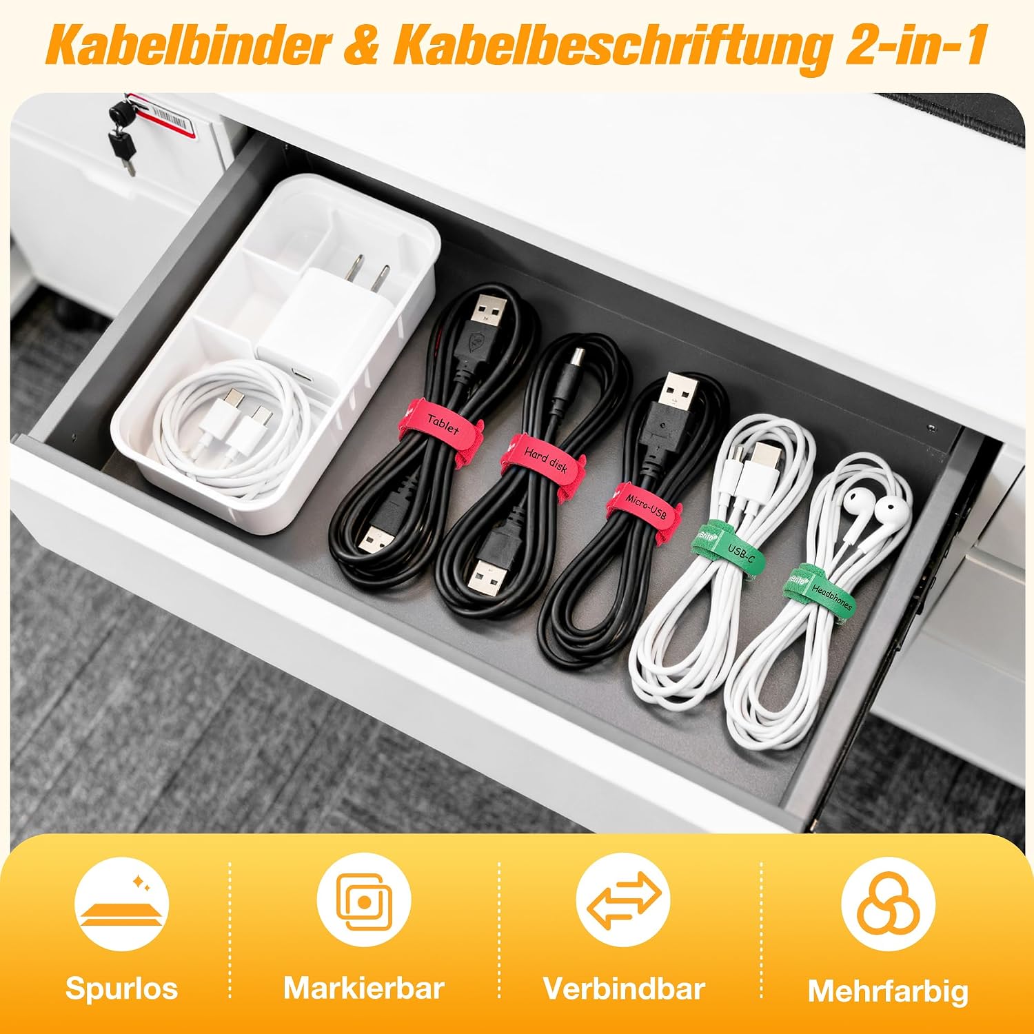 Thumbnail 6 de Summerbrite Kabelbinder Klett 70 Stück