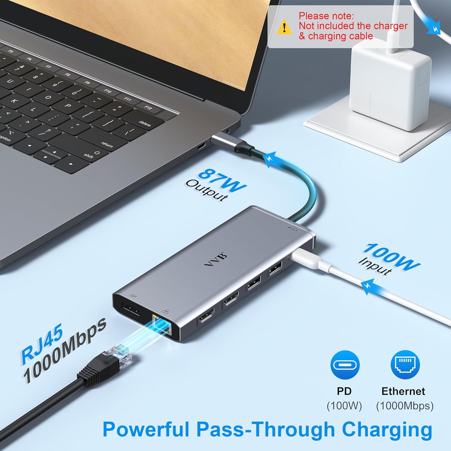 Thumbnail 5 de USB C Laptop Docking Station 100W Dock