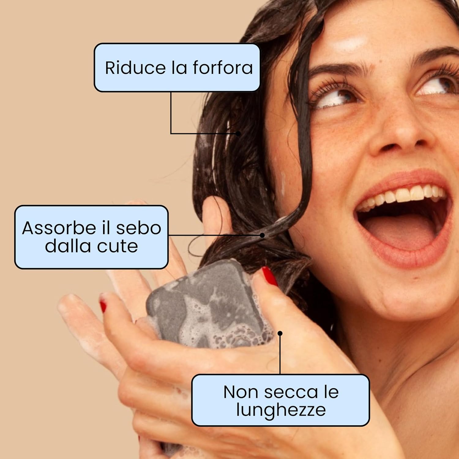 Thumbnail 2 de Enooso Shampoo Solido Bio per Capelli Grassi: Antiforfora e Purificante al Carbone Vegetale, 65 g