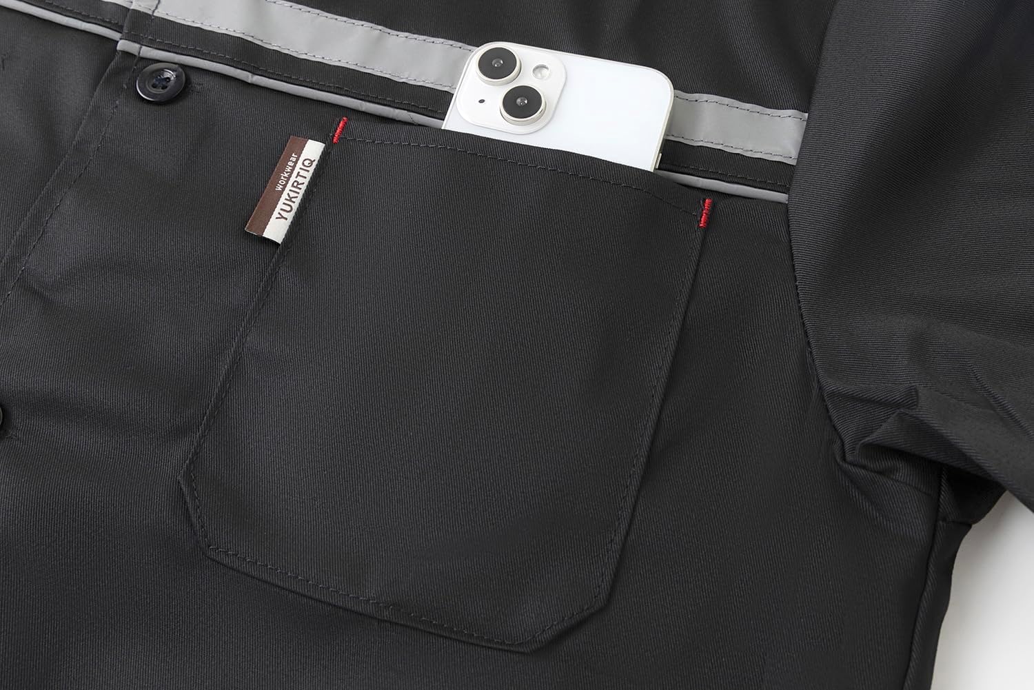 Detalle 2 de Yukirtiq Mens Hi‑Viz Long Lab Coat 🧪