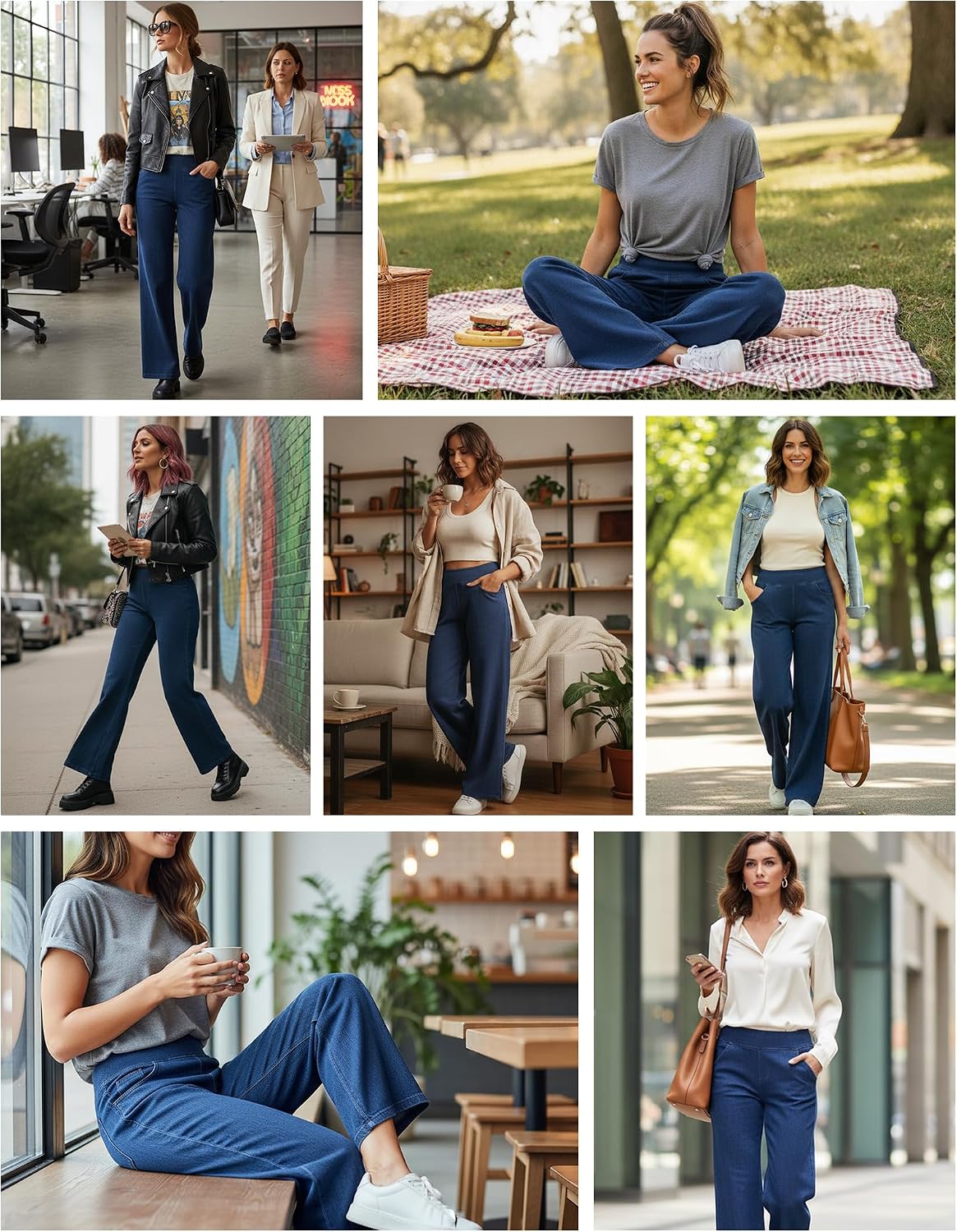 Thumbnail 6 de Heathyoga Wide Leg Jeans for Women
