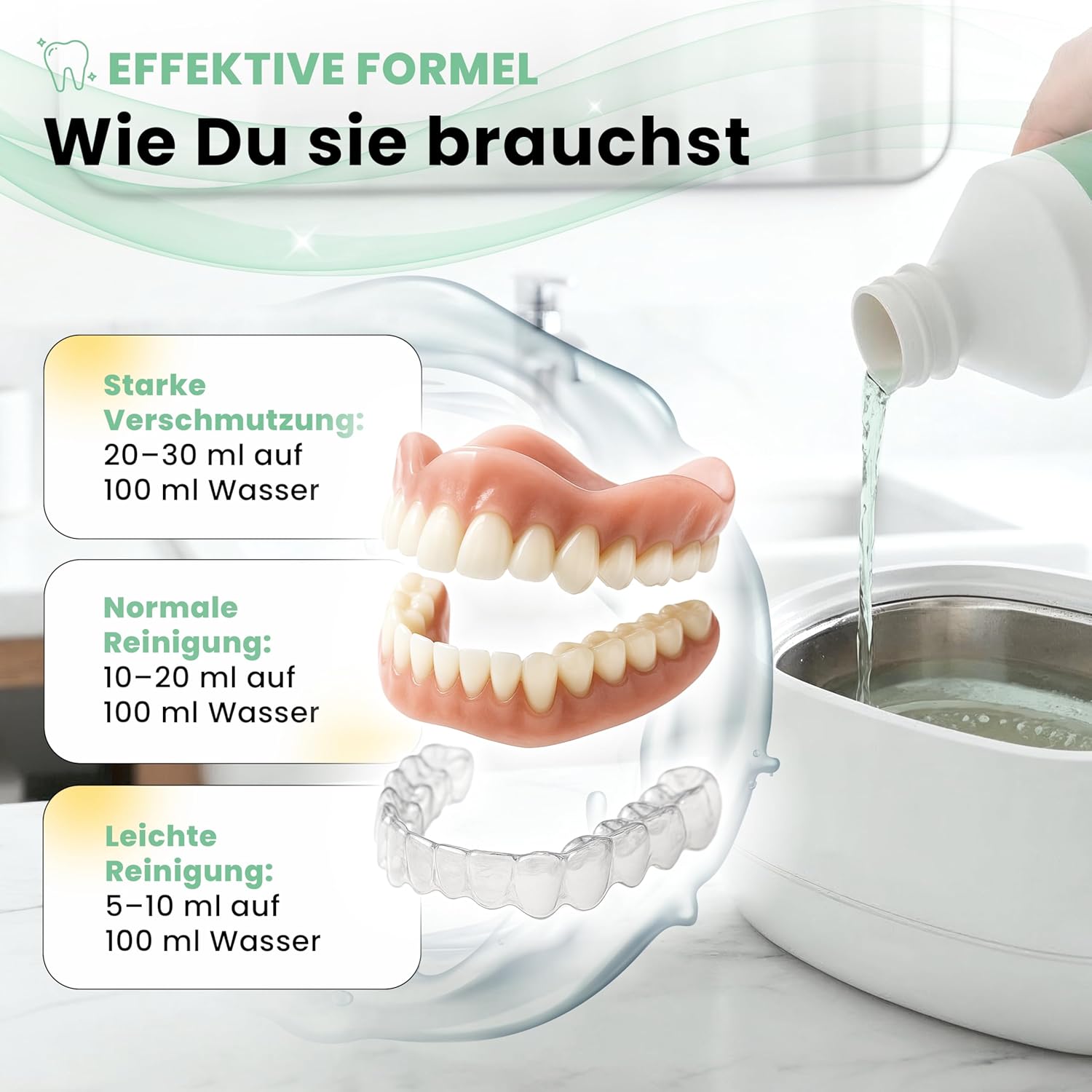 Thumbnail 4 de Treufix Ultraschallreiniger Konzentrat Dental 750ml – effektive, materialschonende Reinigung für Zahnersatz