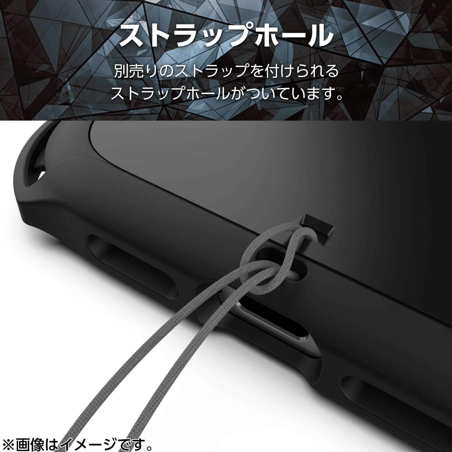 Detalle de エレコム PMWA22SZEROGBK ZEROSHOCK iPhone SE(第3世代)用耐衝撃ケース TPU・四隅エアクッション・カーボン調グリップ