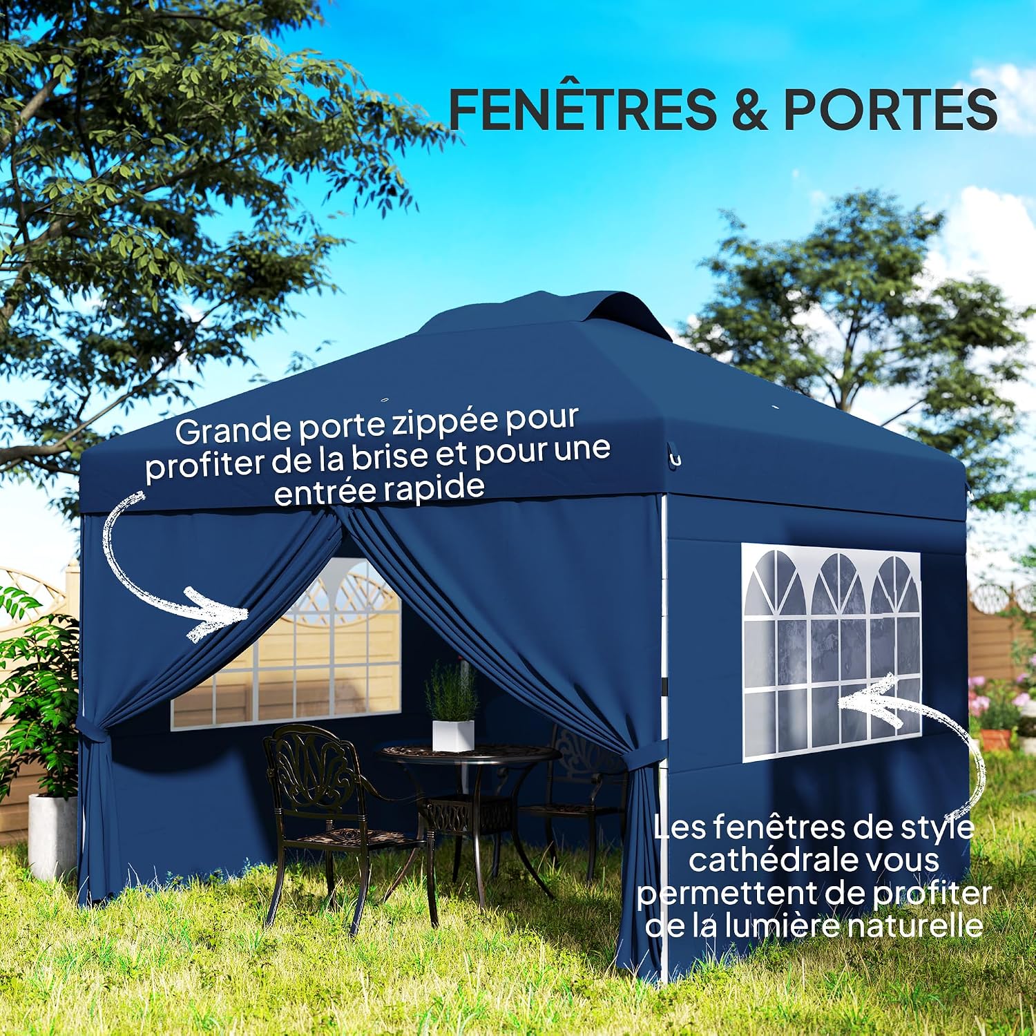 Detalle 1 de Outsunny Tonnelle pop-up 3 x 3