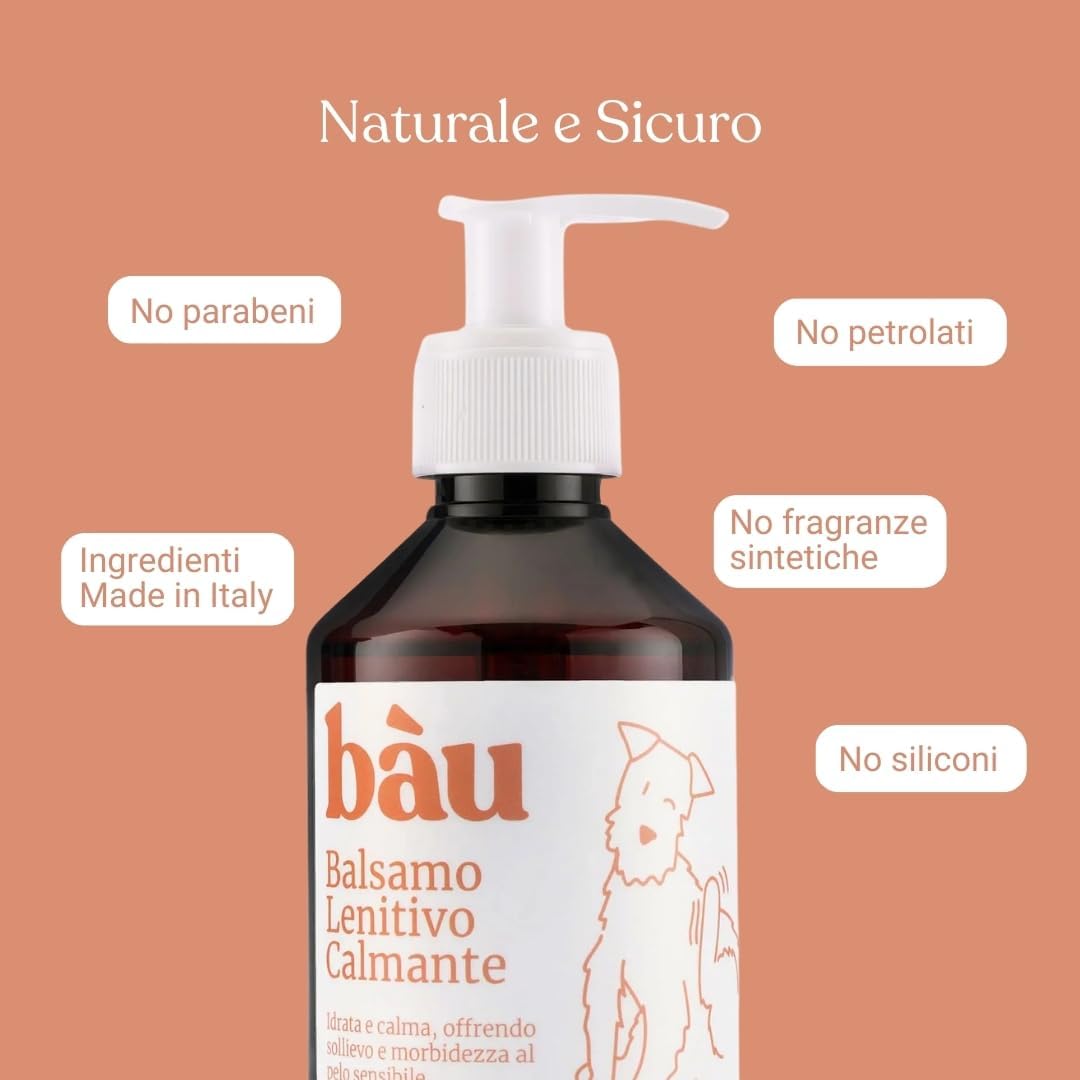 Detalle de Bau Balsamo Cane Pelo Sensibile e Pelle Delicata: lenitivo, idratante e districante