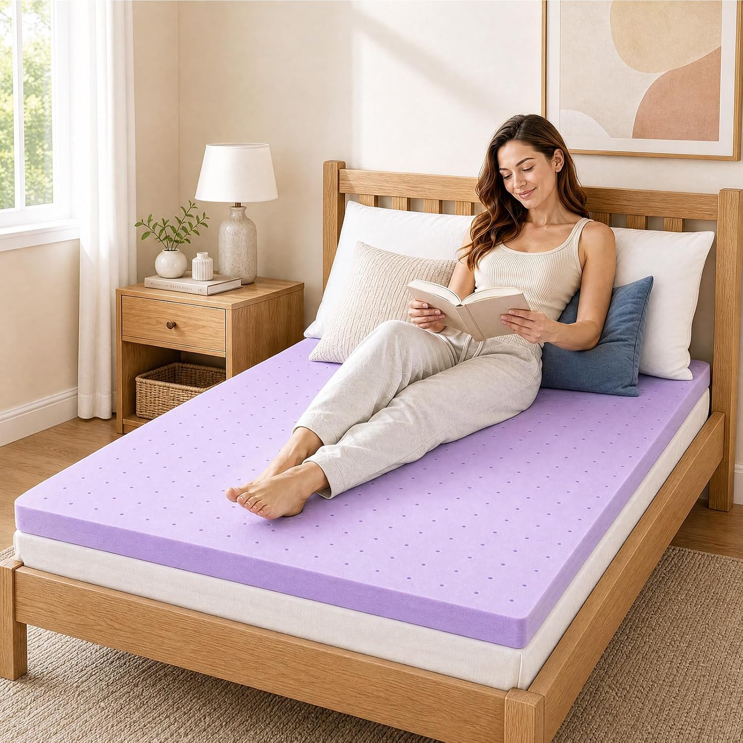 Thumbnail 6 de Sweetcrispy Memory Foam Mattress Topper, 2-Inch