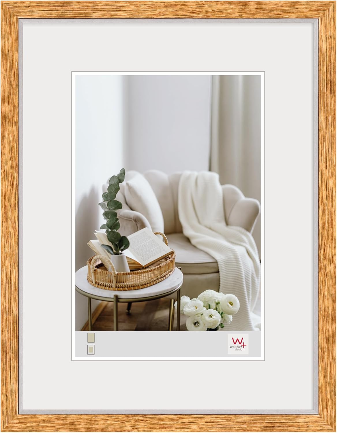 Thumbnail 3 de Cadre photo Hygge Walther Design en bois nussbaum 15x20 cm – NC520N