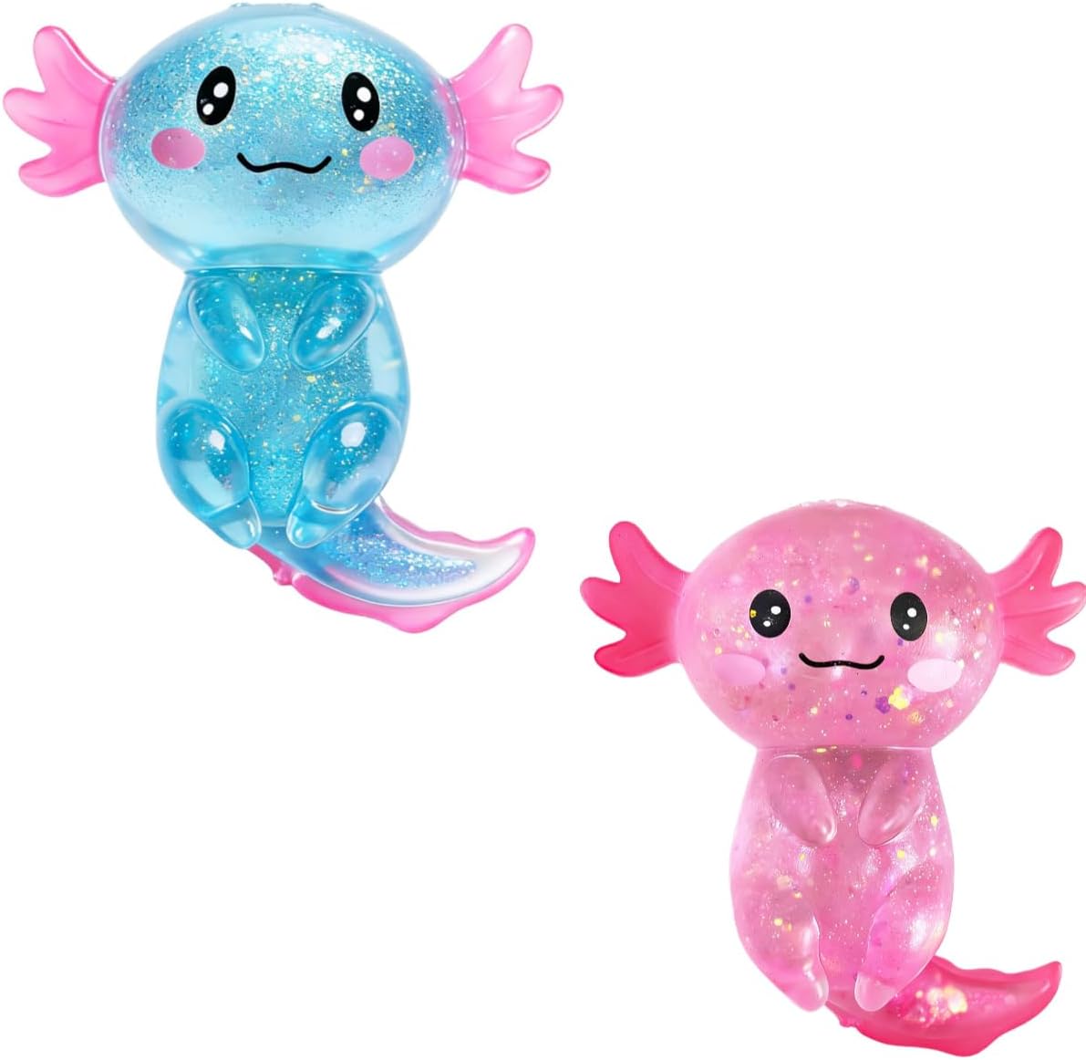 Detalle de coroto Axolotl Squishy Stress Relief Toy, 2-Pack Silicone Fidget Toys