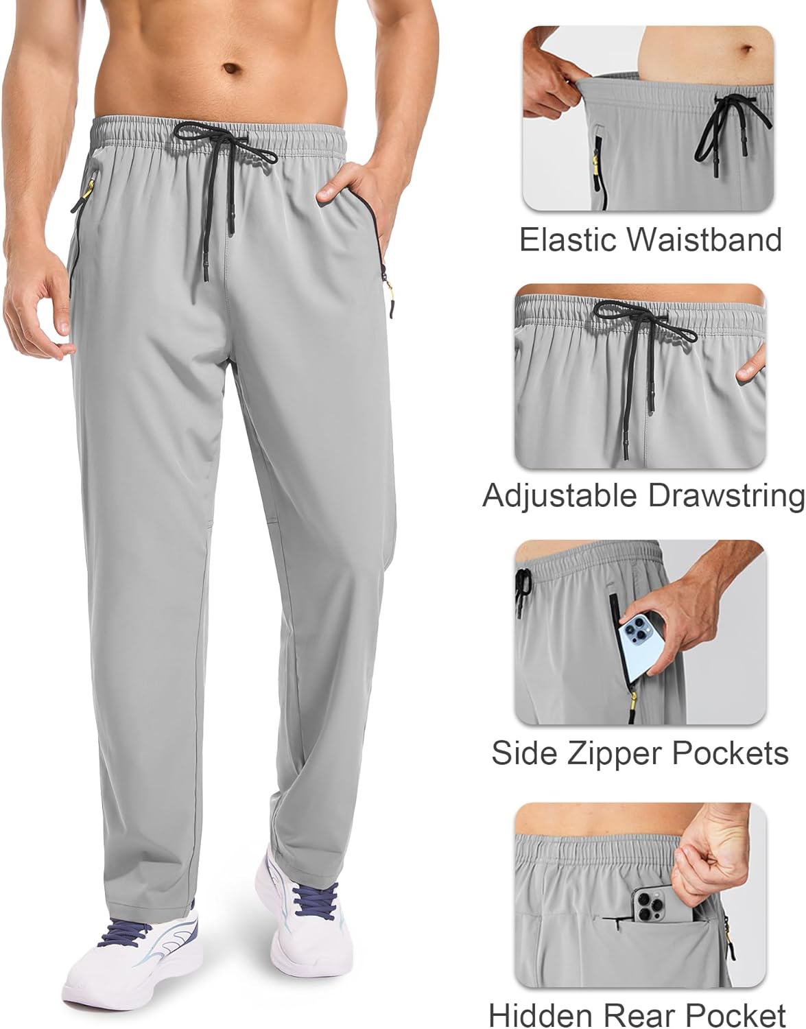 Thumbnail 4 de Zoofly Men’s Breathable Quick-Dry Water-Resistant Jogger Sweatpants (Athletic & Outdoor)