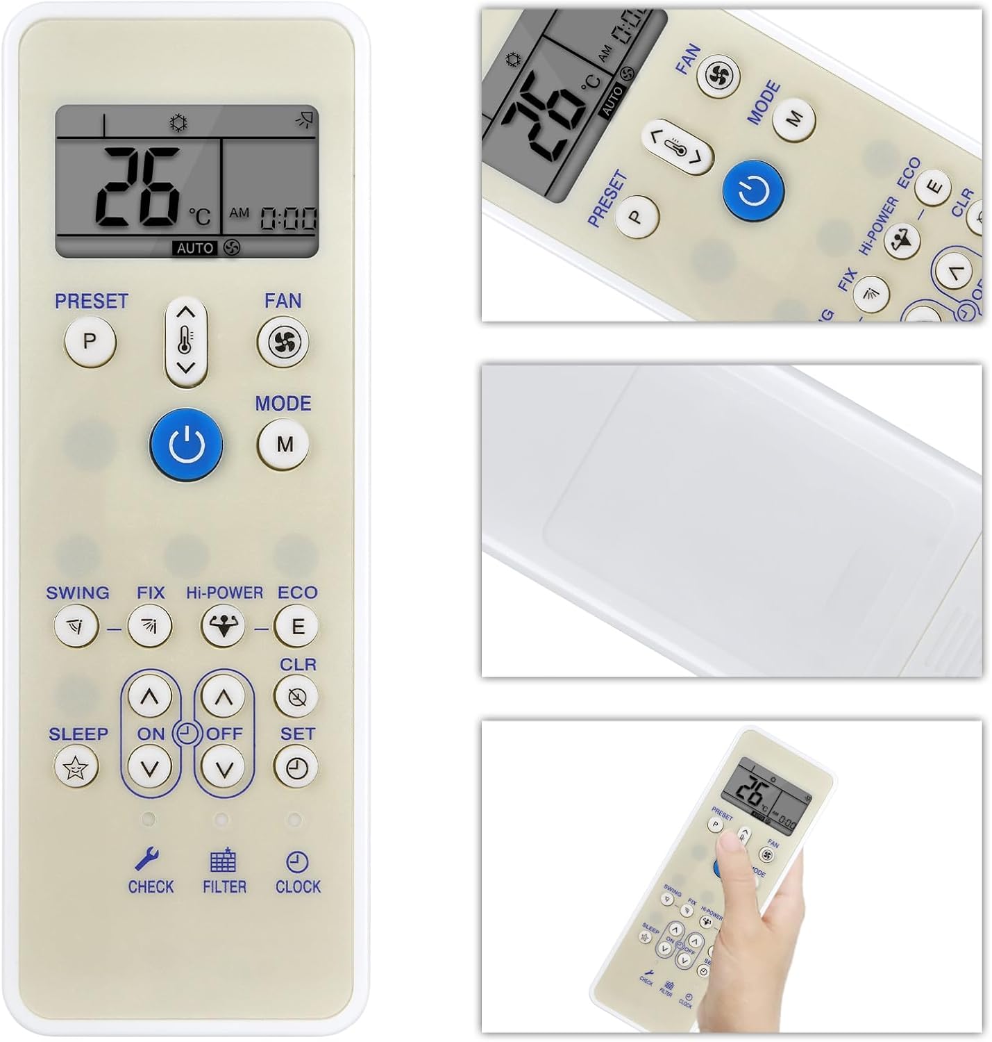 Thumbnail 3 de TCNOUMT Replacement Remote Control for Carrier/Toshiba Air Conditioners (WC-L03SE / WH-L03SE / RBC-AX32 series) – KTKL004