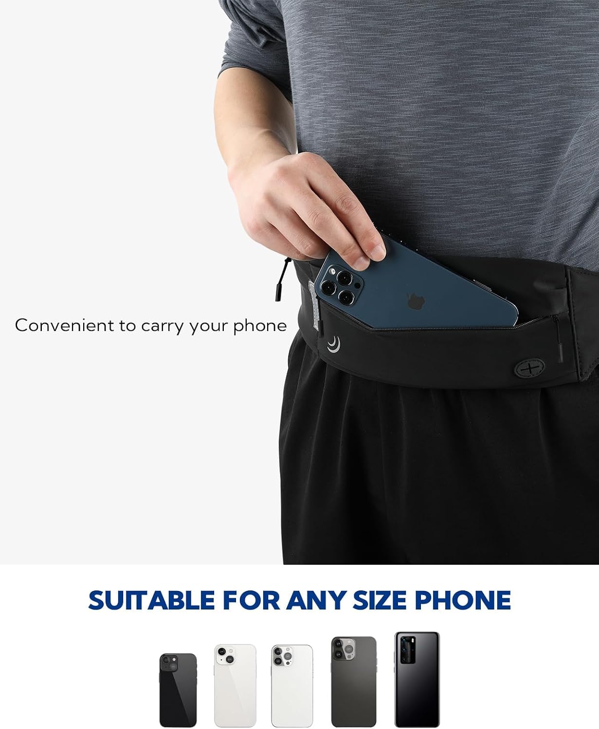 Thumbnail 2 de Waterfly Laufgürtel Laufgürtel Handy Flache Bauchtasche