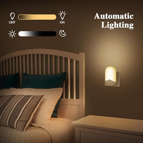 Thumbnail 2 de Detake 2 Pack Night Light Plug in Walls with Dusk to Dawn Sensor (0.5W) – UK Plug