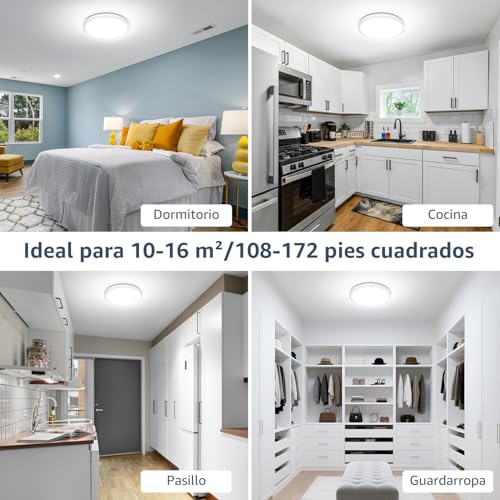 Thumbnail 5 de Lepro Pláfon LED de techo para cocina y baño, blanco frío 5000K, 18W y 1800 lm, IP44 ultrafino (Ø22 cm)