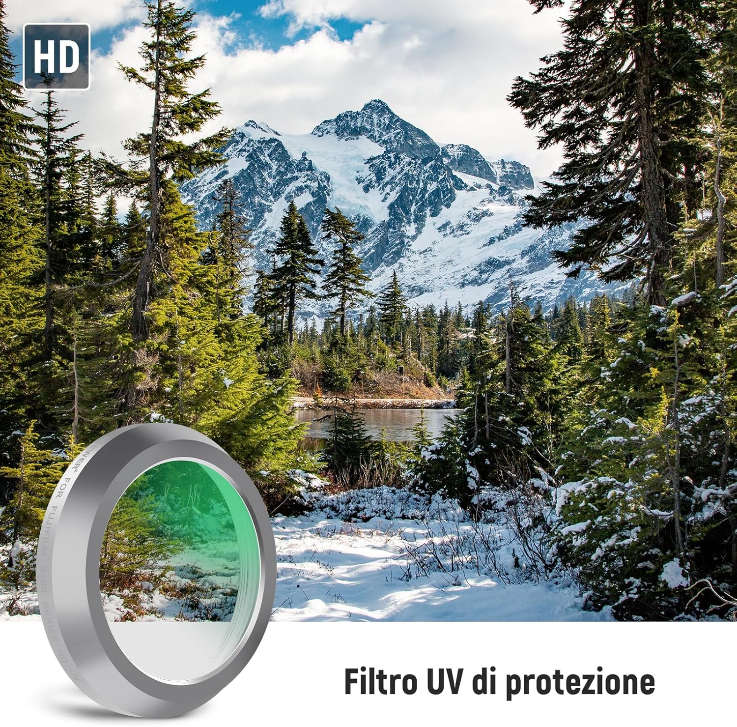 Thumbnail 1 de NEEWER Filtro di protezione UV per fotocamere Fujifilm serie X100 (telaio argento)