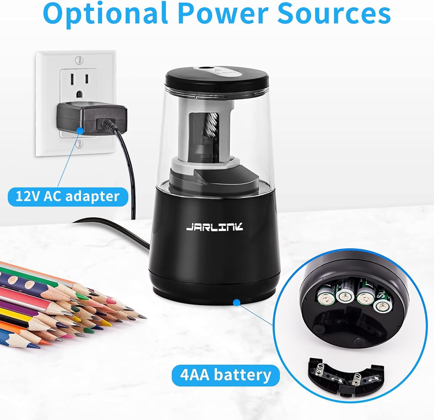 Thumbnail 4 de JARLINK Electric Pencil Sharpener for No.2 Pencils ✏