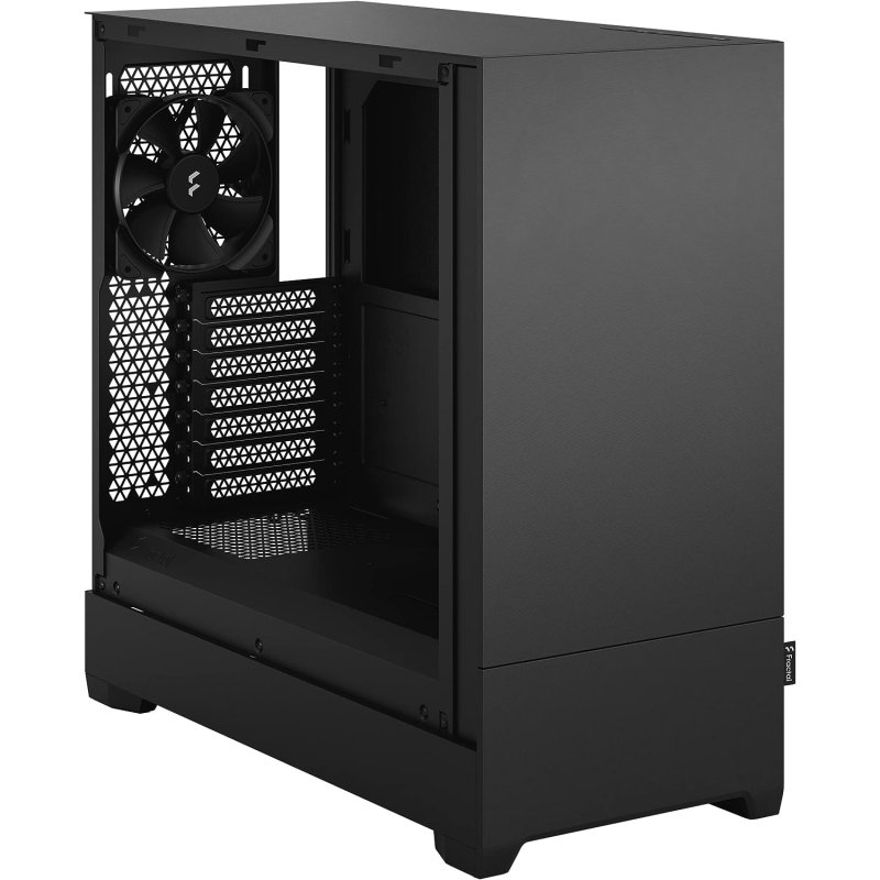 Detalle de Fractal Design Pop Silent TG Clear Tint: Panel lateral de cristal templado negro para PC