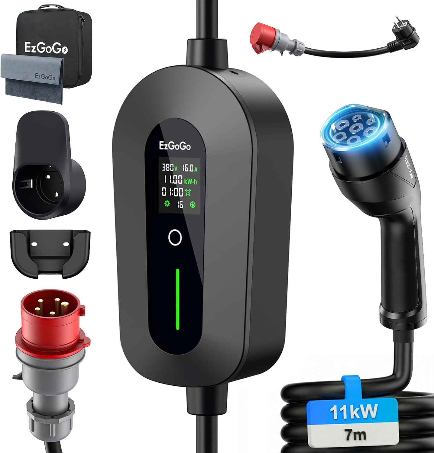 Detalle de EzGoGo Mobile Wallbox 11 kW Ladegerät Typ‑2