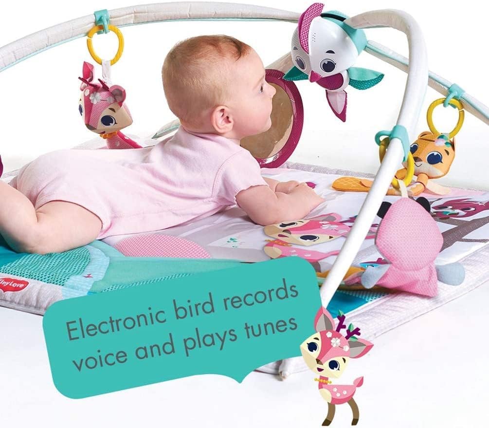 Detalle de Tiny Love Gymini Deluxe 2-in-1 Musical Baby Play Mat (0+ months) with Adjustable Arches & Take-Along Toy