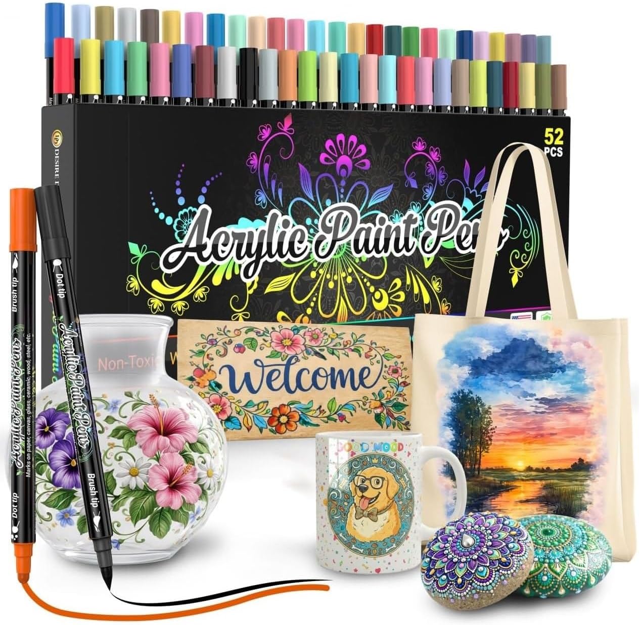 Desire Deluxe 52 pennarelli acrilici multicolore 🎨
