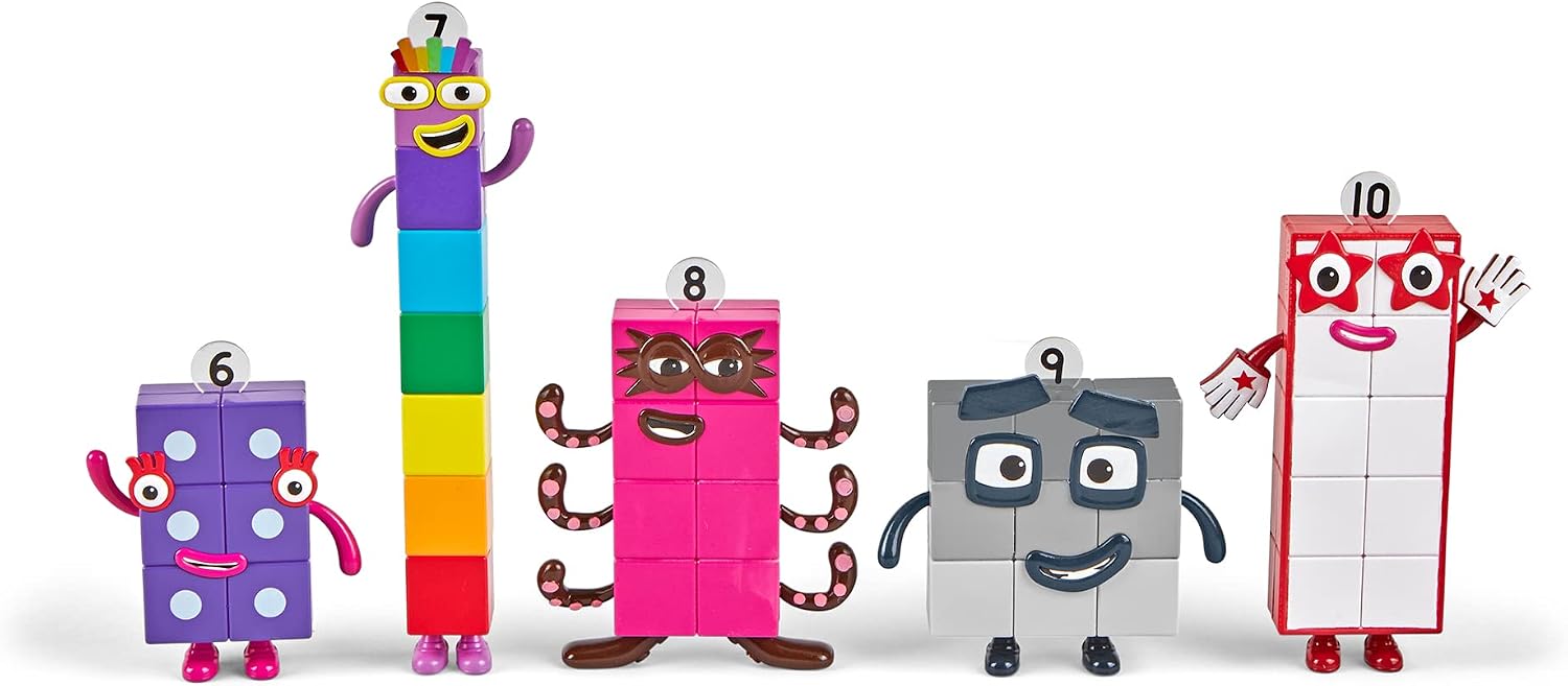 Detalle de Learning Resources Numberblocks Friends Six to Ten Collectible Figures with Posable Arms